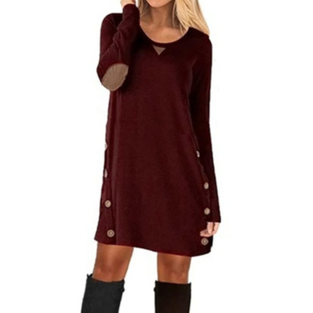 NWOT Burgundy Nicola T-Shirt Dress